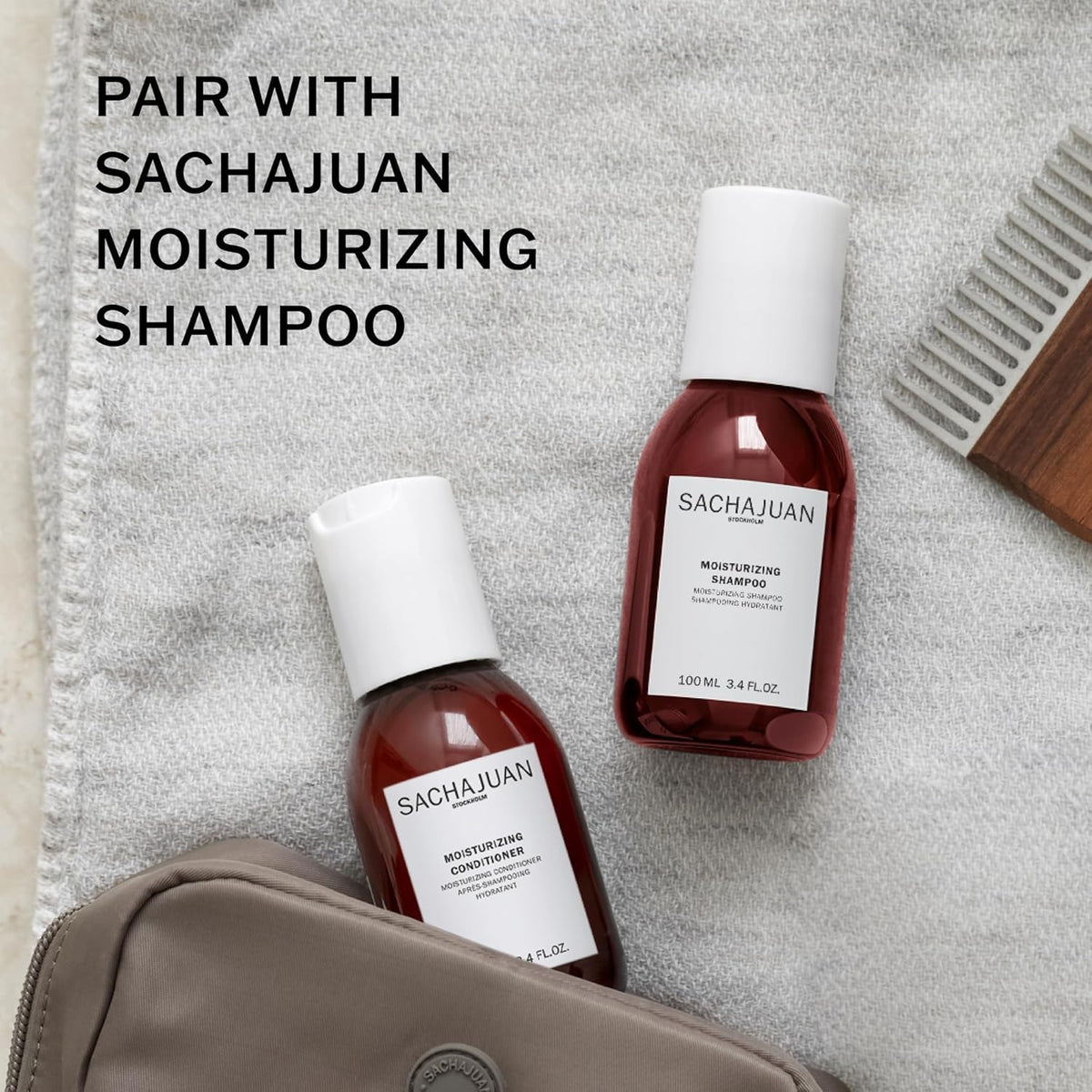 Post-conditioner hair looks smoother and more manageable with SACHAJUAN.