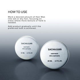 SACHAJUAN Hair Wax uses a lightweight, non-greasy formula that rinses easily.