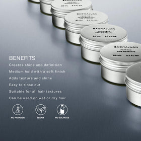SACHAJUAN Hair Wax provides medium hold with a soft finish.