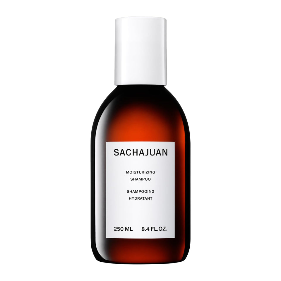SACHAJUAN Moisturizing Shampoo bottle front highlights hydration for dry or color-treated hair.