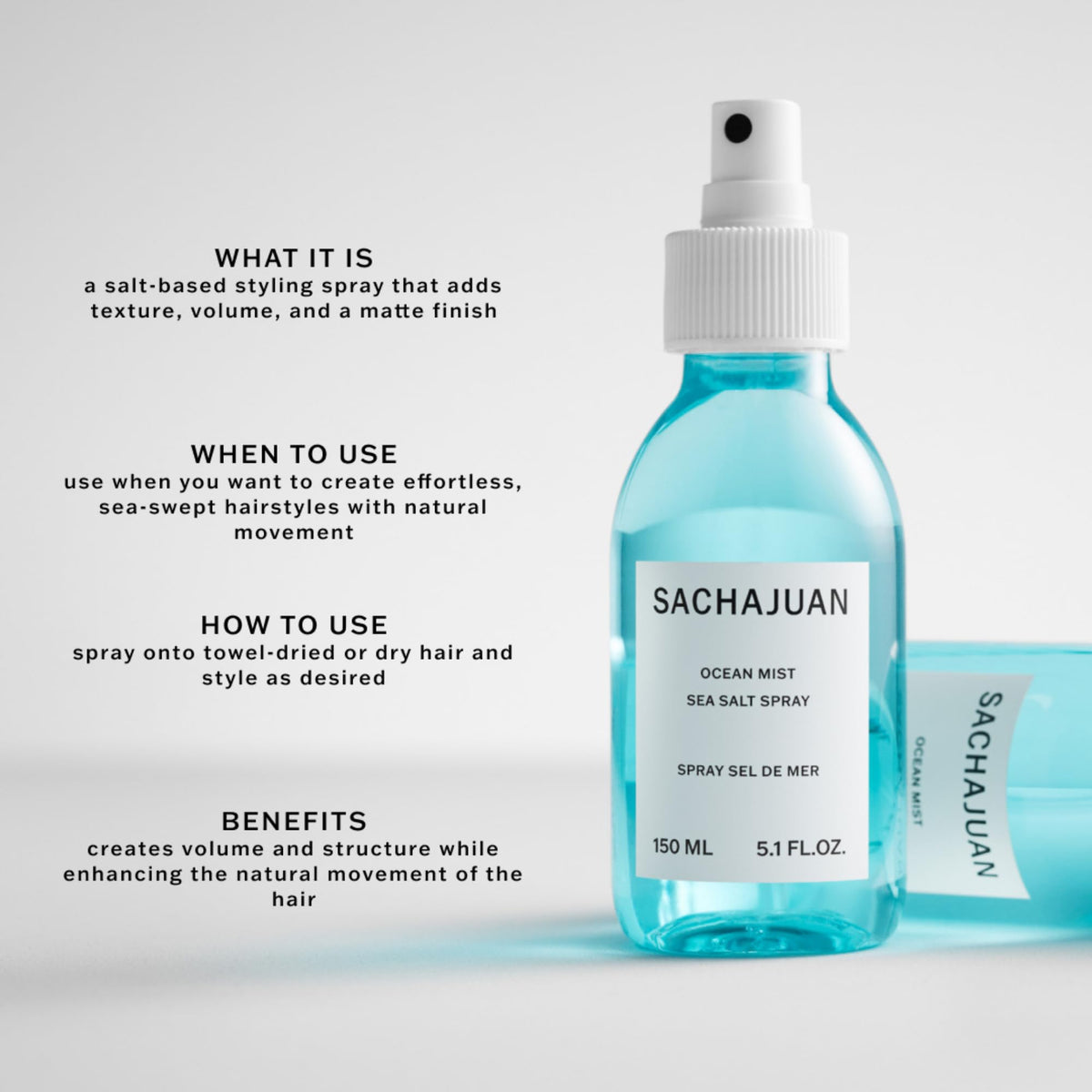 SACHAJUAN Ocean Mist bottle cap close-up ideal for travel styling