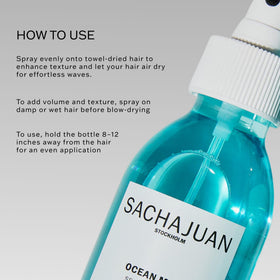 SACHAJUAN Ocean Mist being sprayed to add texture to hair