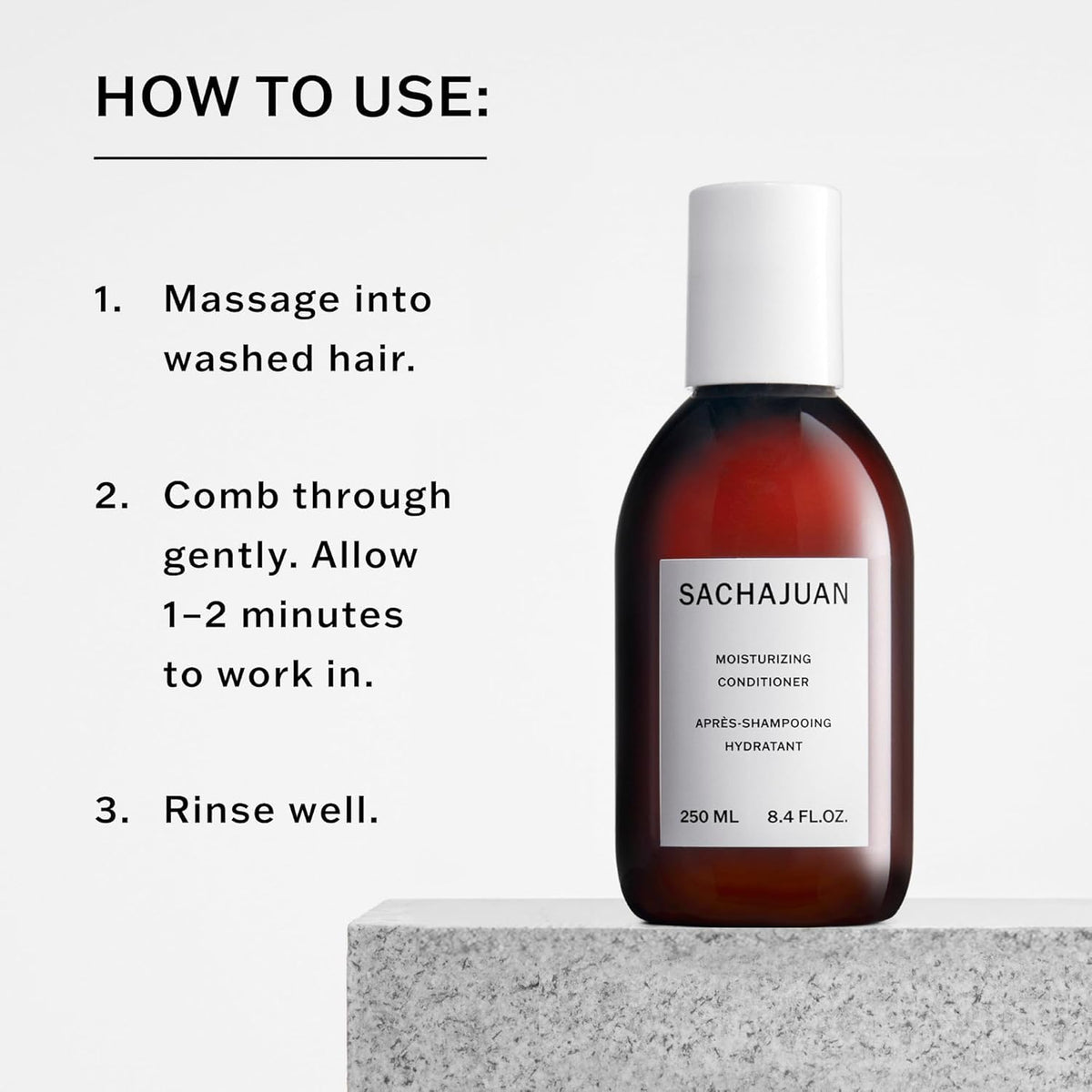 SACHAJUAN Ocean Silk Technology label highlights shine and smoothness.