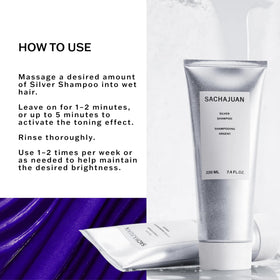 SACHAJUAN Silver Shampoo includes UV protection for color care