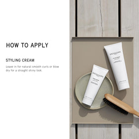 SACHAJUAN Styling Cream defines curls and texture with flexible hold.