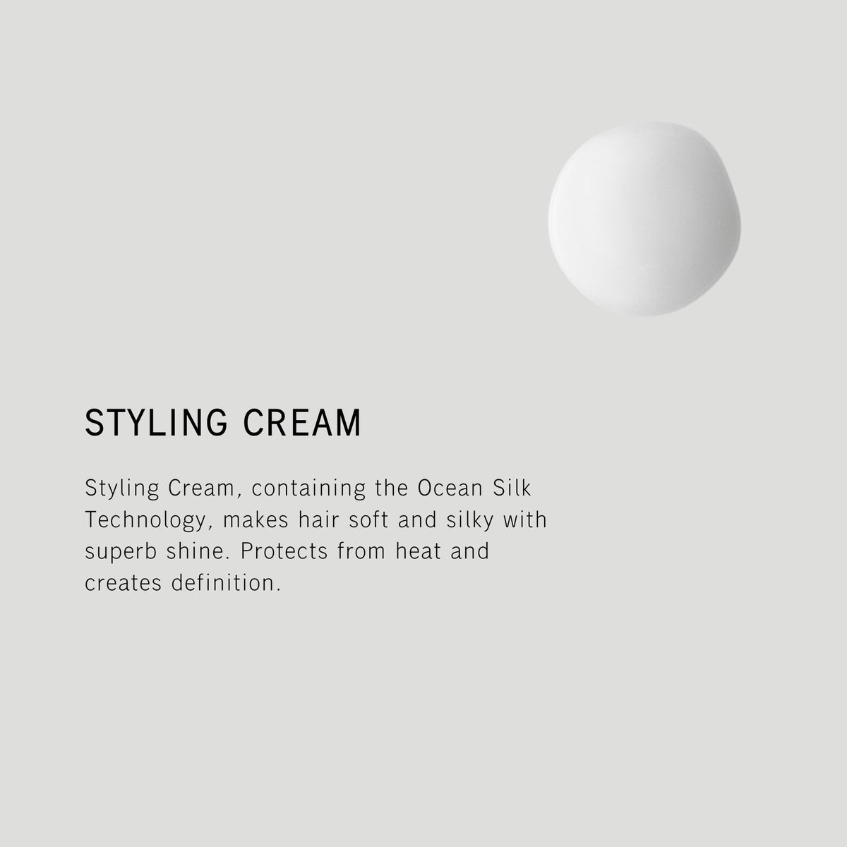 SACHAJUAN Styling Cream provides heat protection while shaping straight or curly looks.
