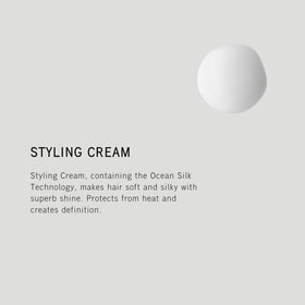 SACHAJUAN Styling Cream provides heat protection while shaping straight or curly looks.