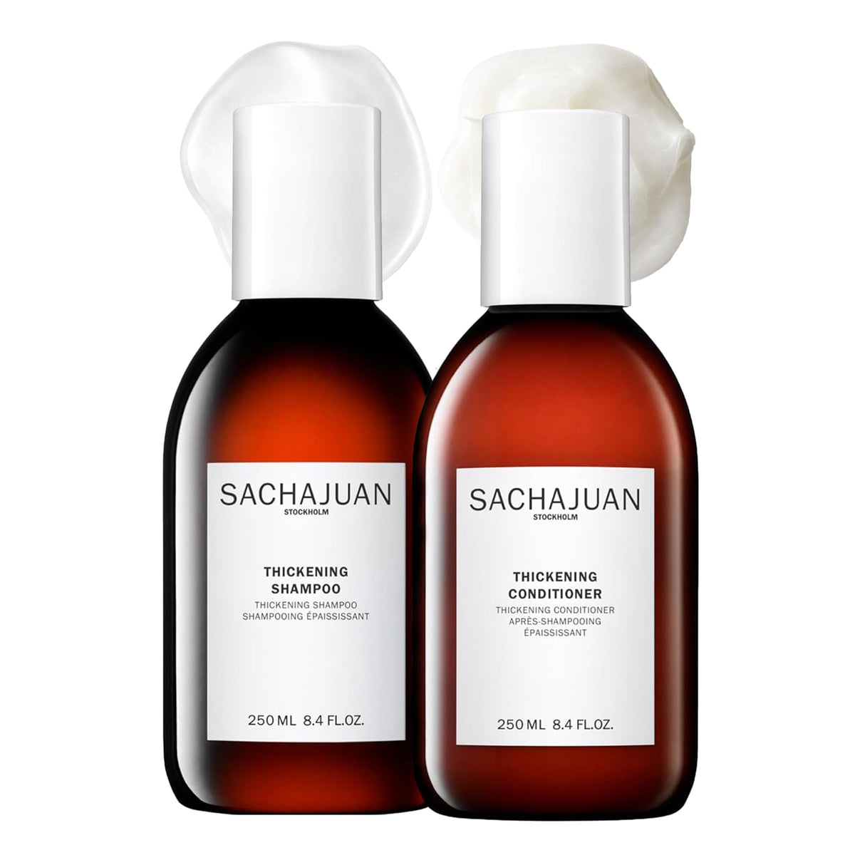 SACHAJUAN Thickening Shampoo bottle showcasing volumizing ocean silk technology