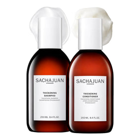 SACHAJUAN Thickening Shampoo bottle showcasing volumizing ocean silk technology