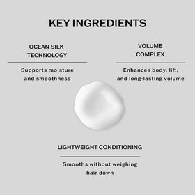 Hair with natural shine and smooth texture after Volume Cream use.