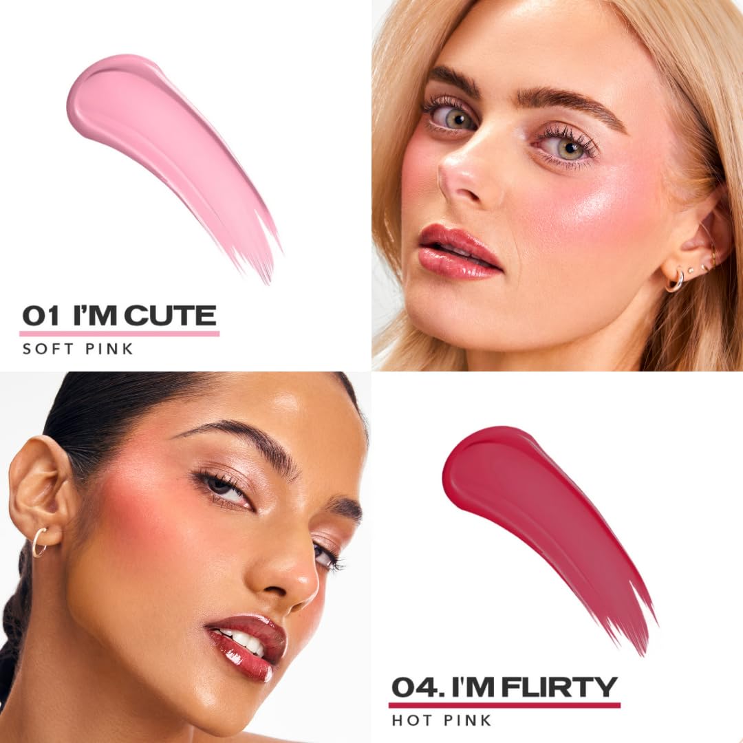 Sacheu Cheek STAY-N swatch on cheek showing buildable color.