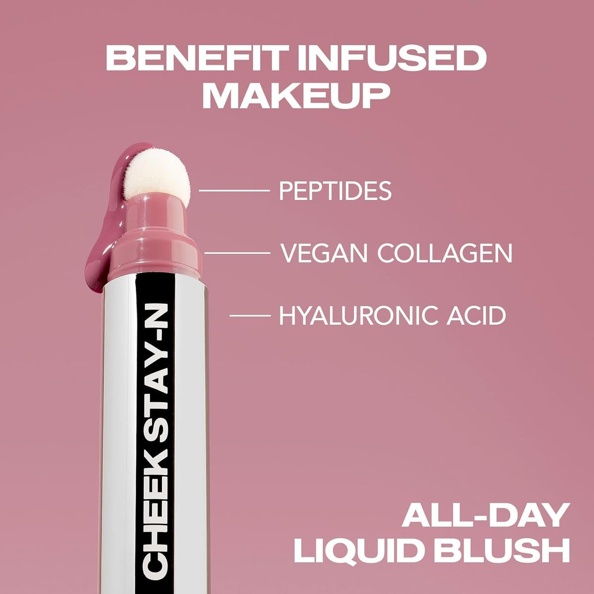 Sacheu Cheek STAY-N liquid blush closeup on pigment swirl for rich color