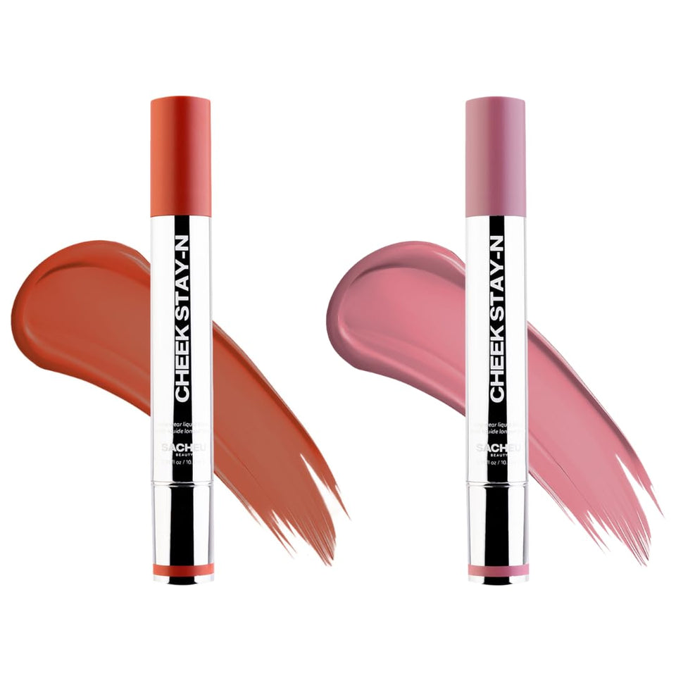 Sacheu Cheek STAY-N liquid blush shows twist-base dispense for precise color control