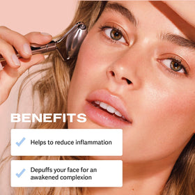 Sacheu face roller puffiness-relief helps reduce morning swelling and tension.