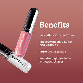 Sacheu Lip Elixir Nourishing Lip Glaze packaging emphasizes vegan and cruelty-free status