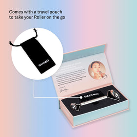 Sacheu stainless steel face roller with ergonomic design for durability.