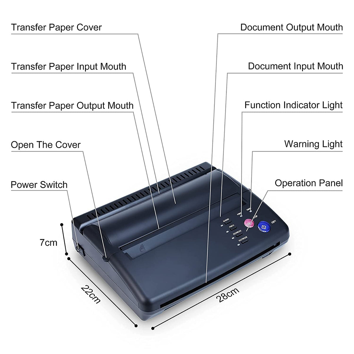 Sacnahe tattoo printer compact design for small studios.