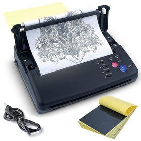 Sacnahe tattoo transfer printer front view, compact for studios.