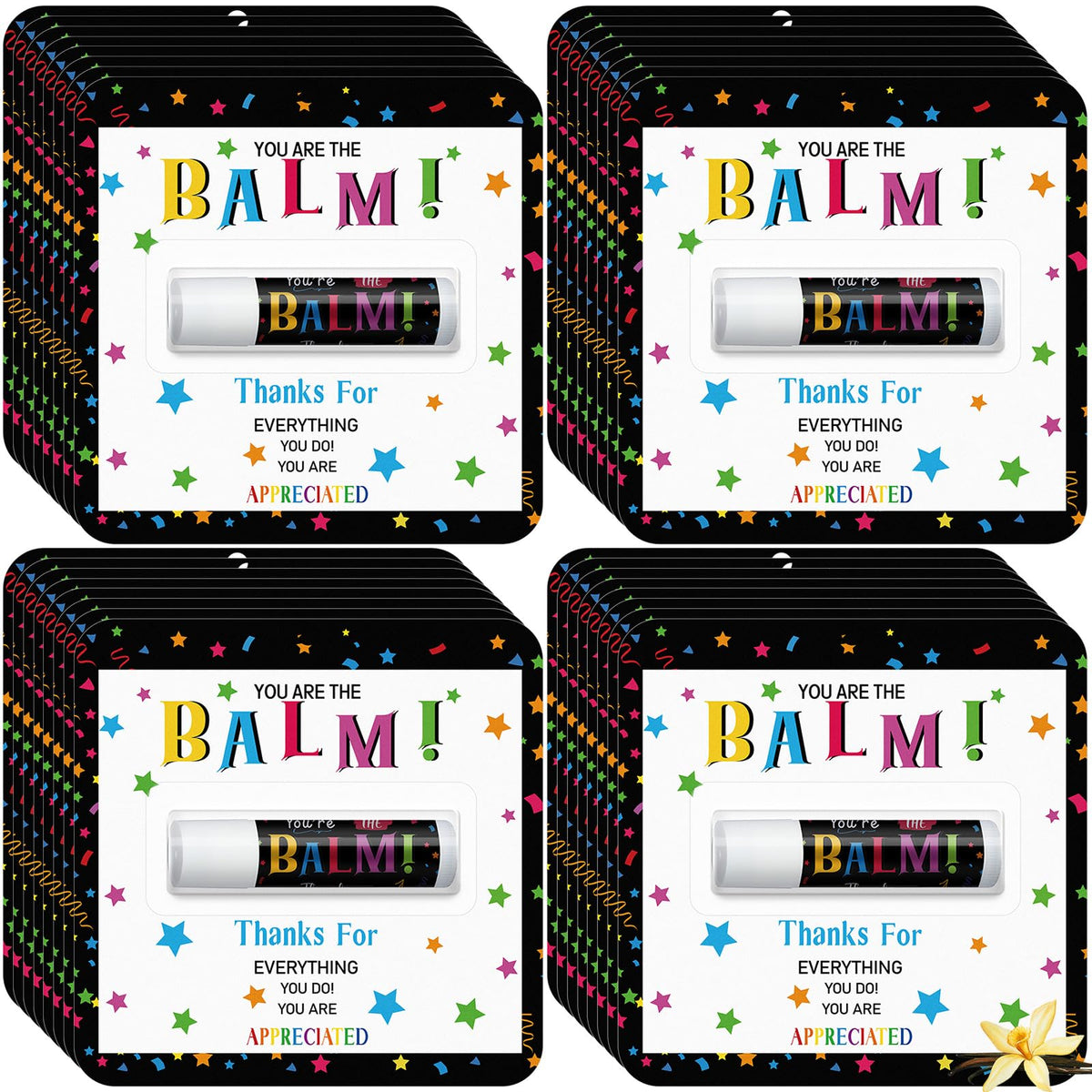 Sacubee 90-pack lip balm bulk gift packaging, ready for easy gifting at events