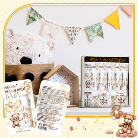 Sacubee baby shower prizes with individually wrapped lip balms.