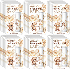 Sacubee bear lip balm packaging for festive baby shower prizes.