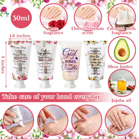 Sacubee bible verse hand lotion with cross motif for daily care.
