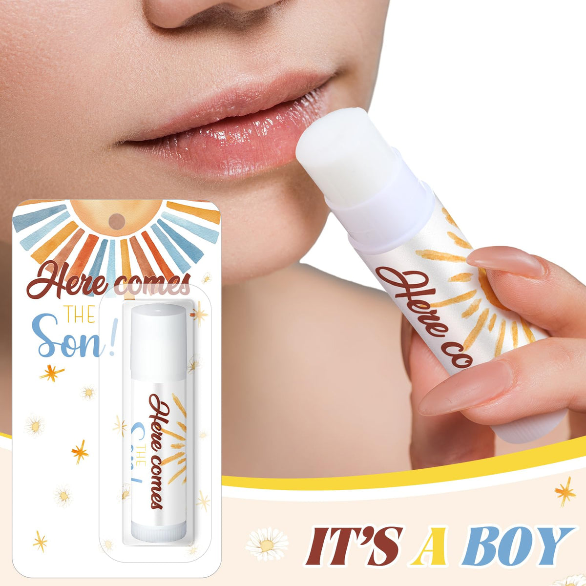 Sacubee lip balm for gender reveal parties, fun prize or favor