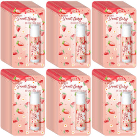 Sacubee strawberry lip balms bulk 30-pack for baby shower decor and favors