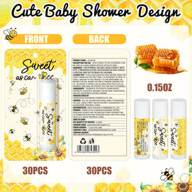 Sacubee lip balms with a cute bee design ideal for baby showers