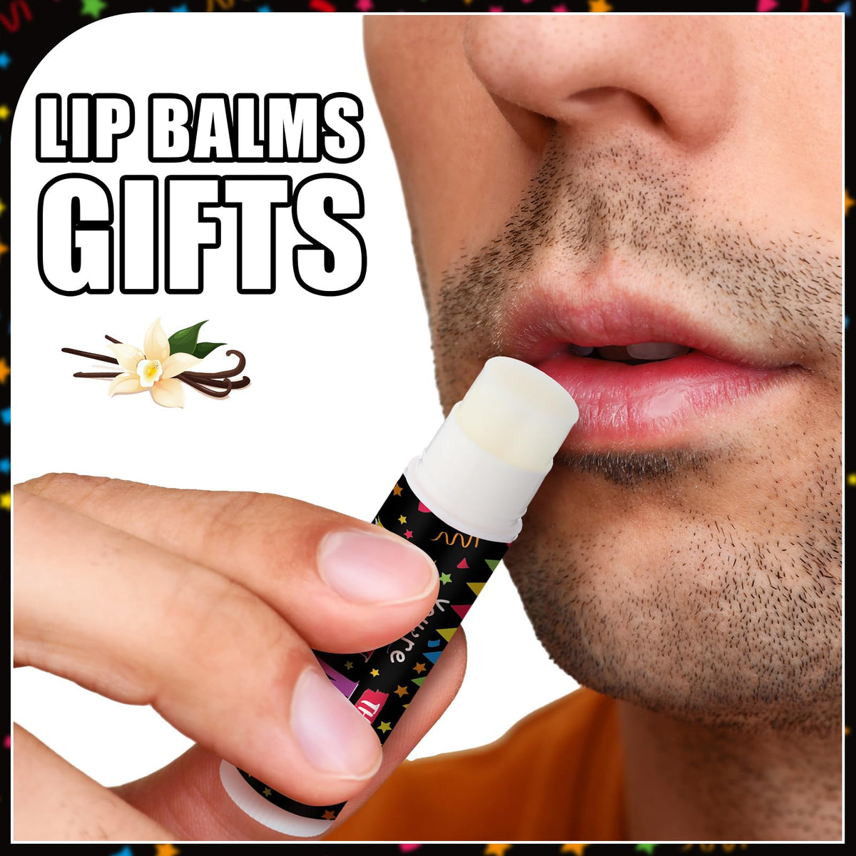 Sacubee vanilla lip balm for gifts, celebrations, and appreciations
