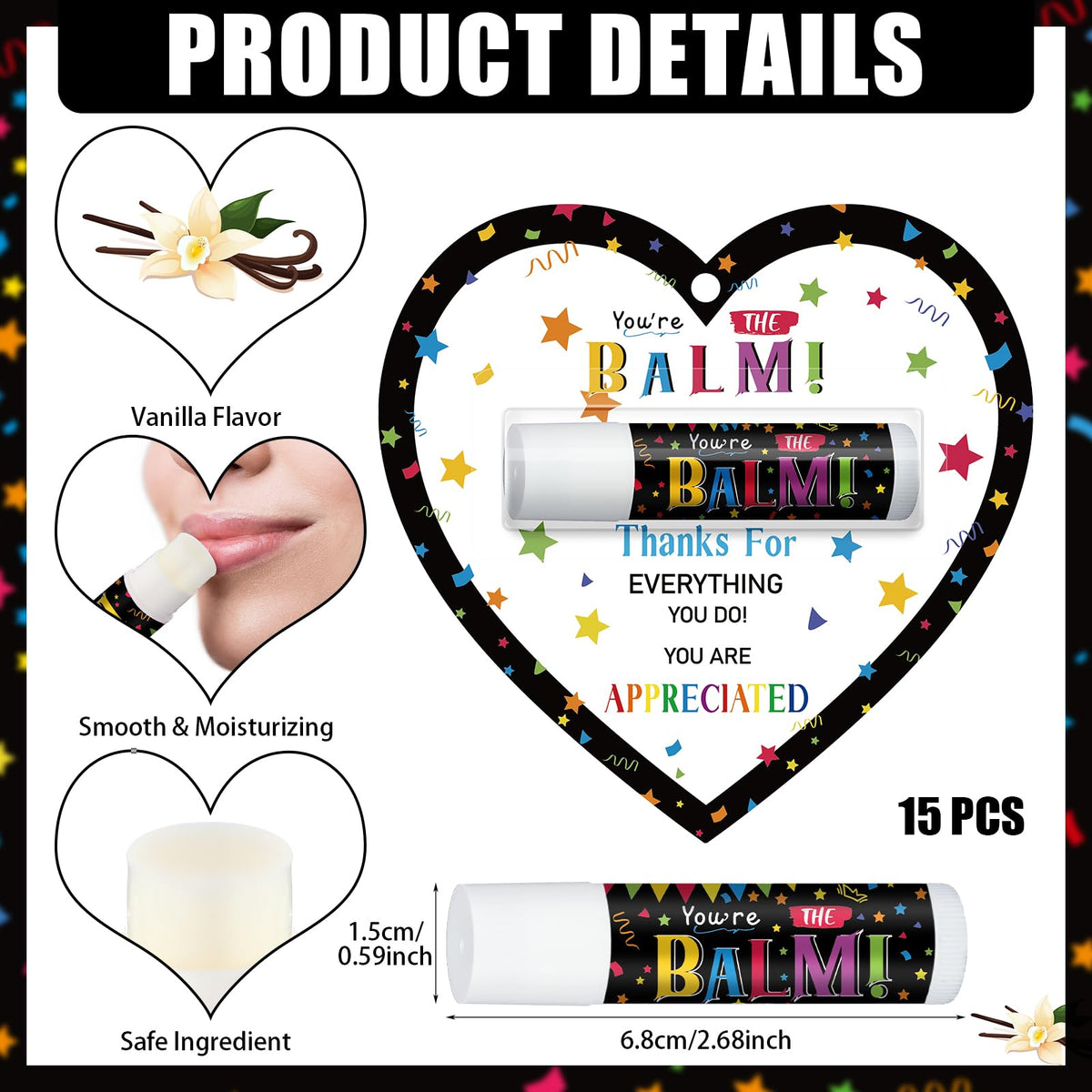 Sacubee vanilla lip balm stick for daily lip care.