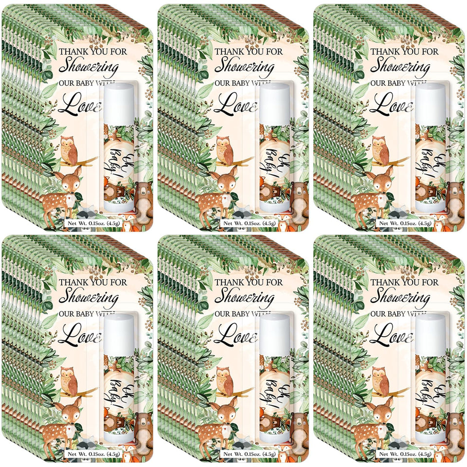Sacubee woodland lip balm 30-pack prizes for baby showers