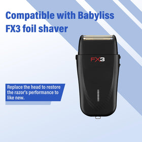 Sacumea FXX3RFB black foil head with two cutters for FX3 shavers.