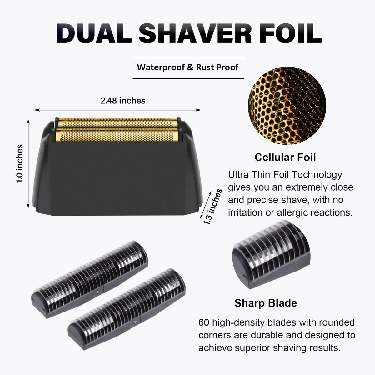 Sacumea hypoallergenic gold foil for skin-friendly daily shaves