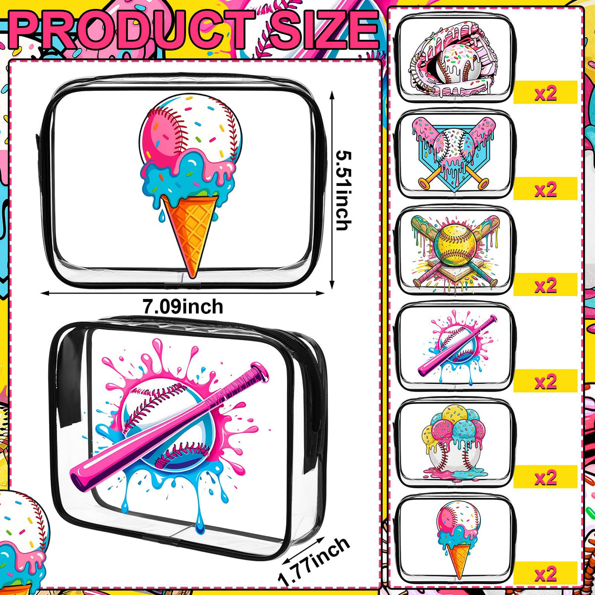 Sadnyy ice cream drip design pouch keeps essentials neatly organized