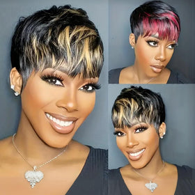 SAEIALL wig color-depth highlights black and brown hues.
