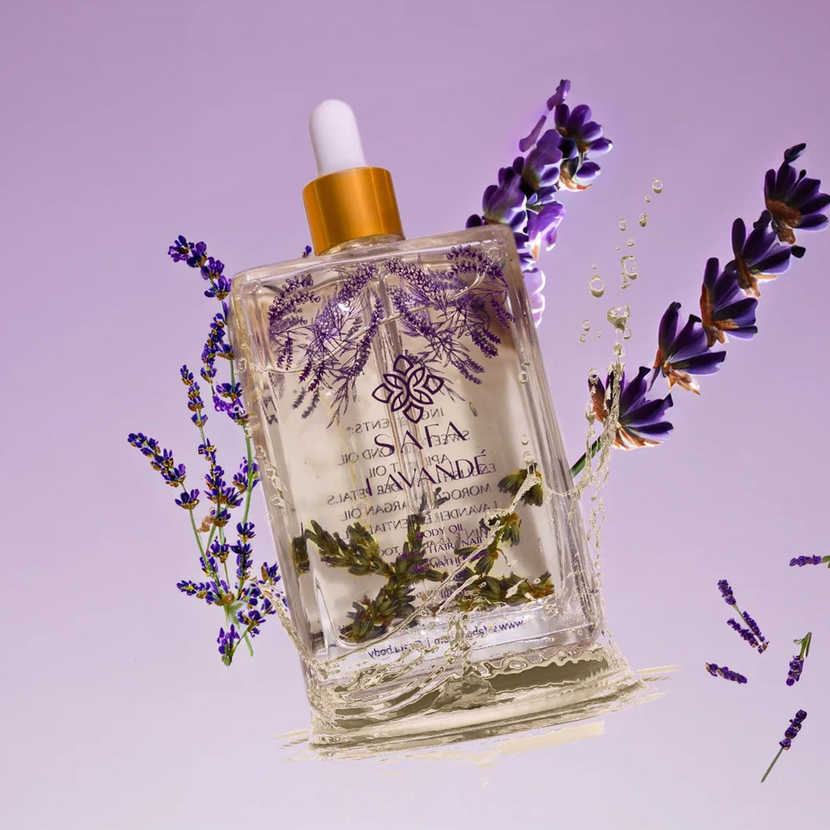 SAFA Lavender Oil after shower routine providing non-greasy moisture