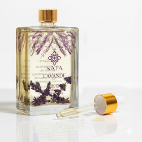 SAFA Lavender Oil bottle close-up for daily use and pure botanicals