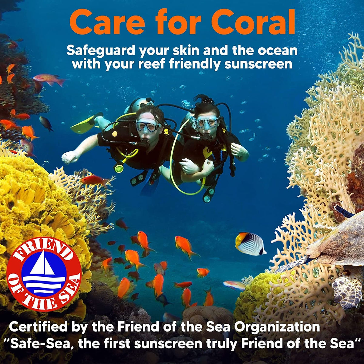 SAFE SEA sunscreen illustrating anti-jellyfish sting protection concept
