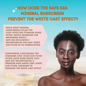 SAFE SEA SPF50 broad-spectrum sunscreen with water resistance for outdoor activities.