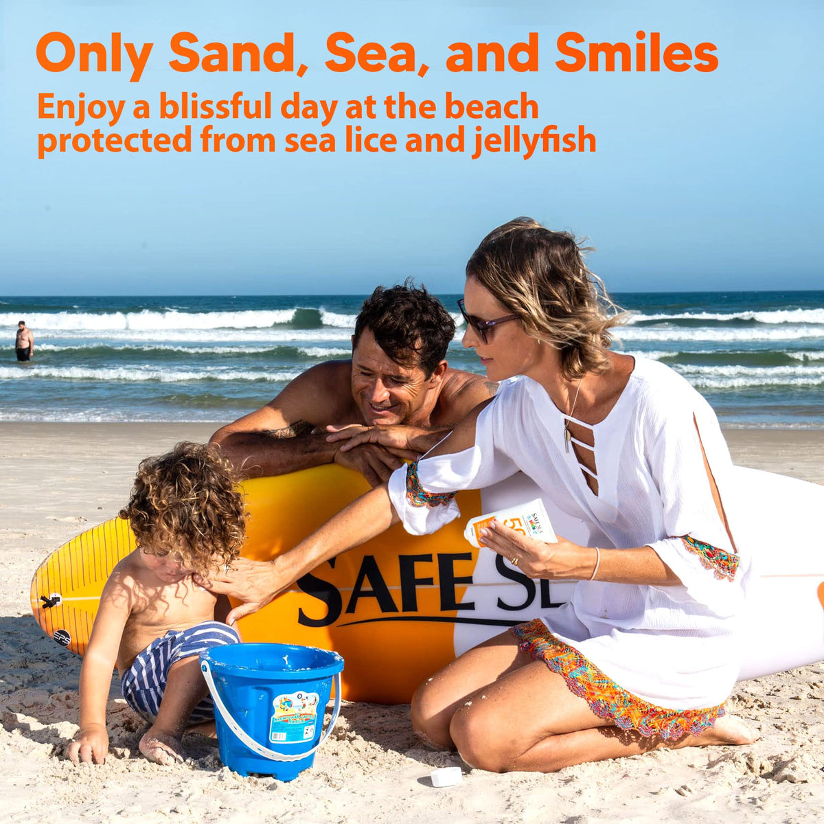 Water-resistant Safe Sea sunscreen ready for swimming