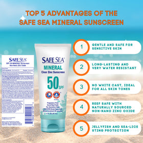 SAFE SEA sunscreen applied on the body for versatile protection