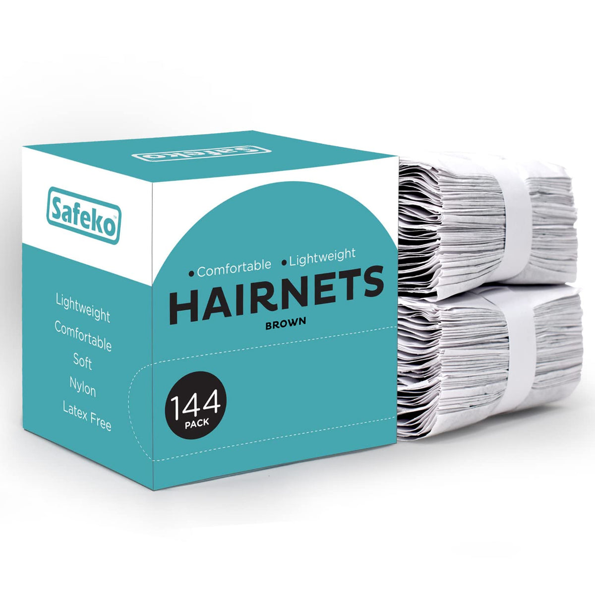 SAFEKO hair nets 1/4 inch mesh detail highlights breathability for long wear