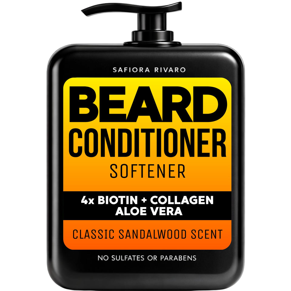 Safiora Rivaro biotin beard conditioner bottle nourishing beard and skin for daily grooming