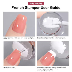SAGEBIO stamper works on French tips without scratches.
