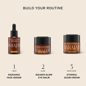 Sahajan Golden Glow Eye Balm ghee-rich formula offers deep hydration.