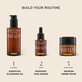 Sahajan skin glow close-up after serum application