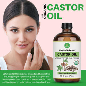 SAHAK castor oil ideal for brows and lashes moisture.
