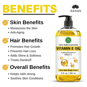 SAHAK Vitamin E Oil on dry hair ends nourishes