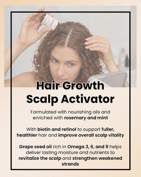 Sahha rosemary-mint blend image highlights refreshing scalp nourishment.